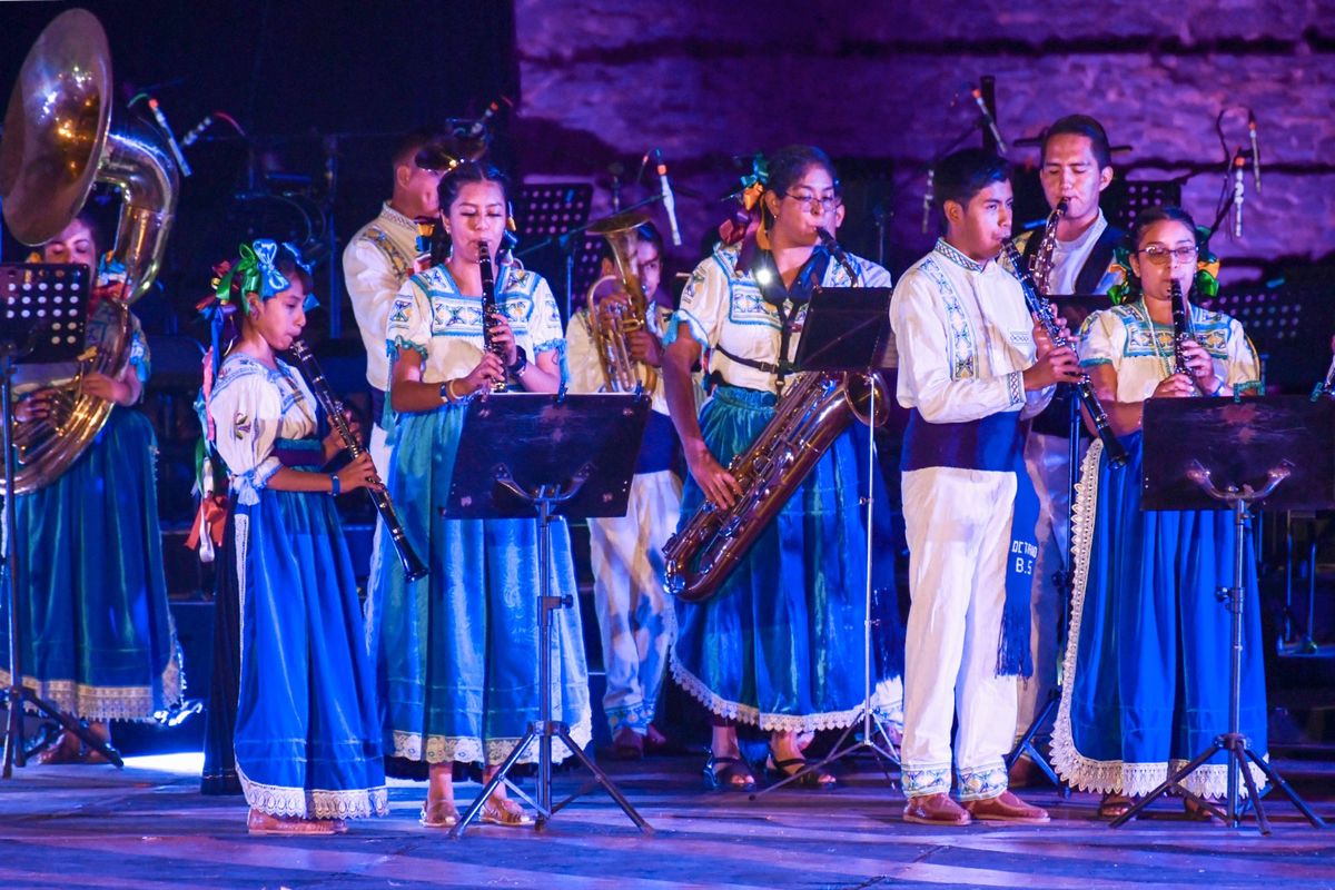 Banda Sinfónica Juvenil Músicos de Tiríndaro, presente en la k´uínchekua 2023
