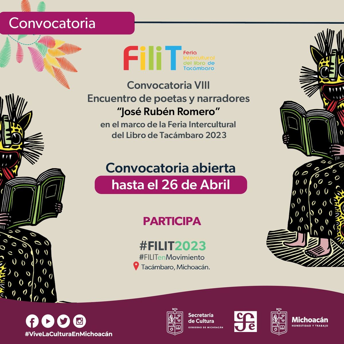 Invita Secum a participar en el VIII Encuentro de Poetas y Narradores