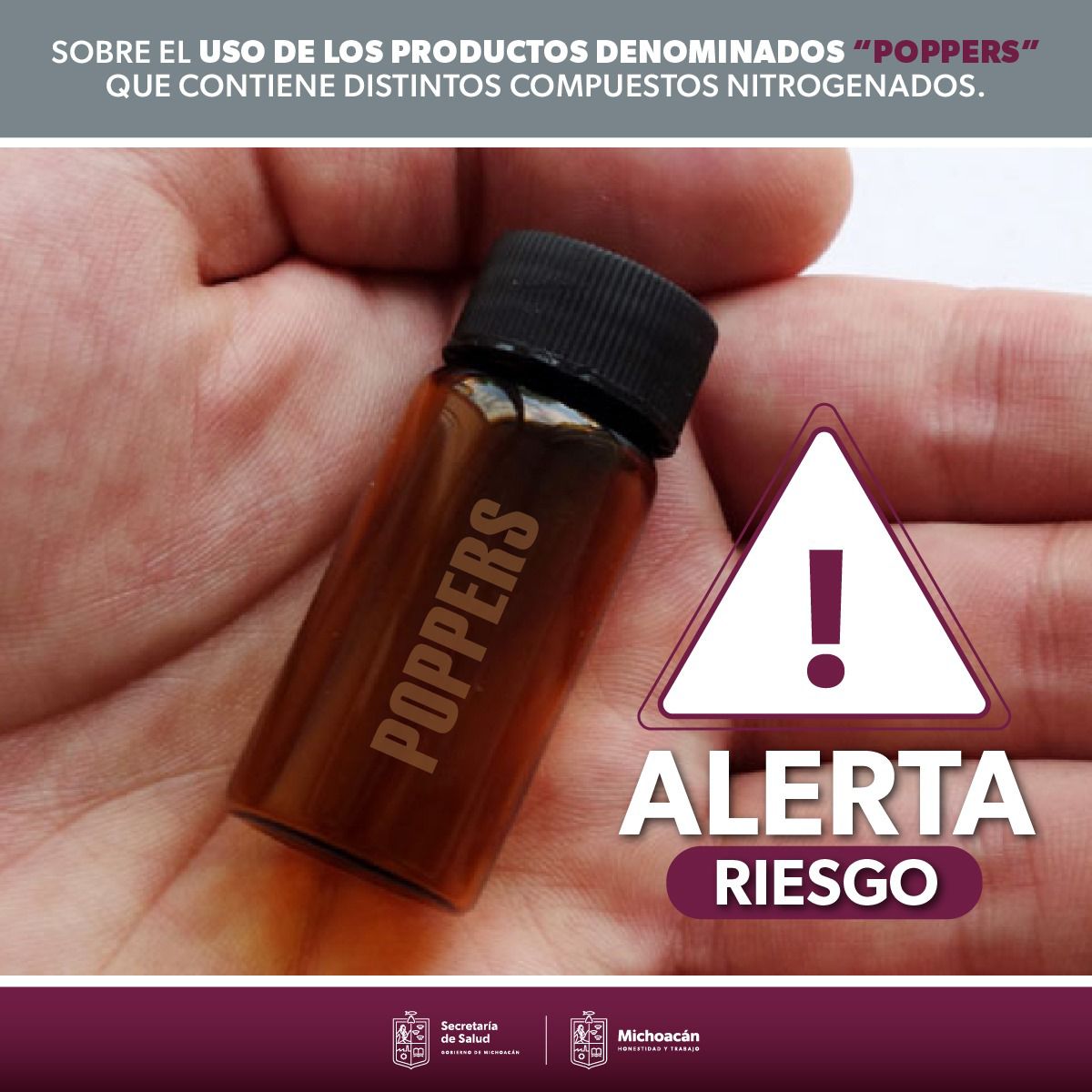 Alertan Cofepris y SSM sobre uso de “poppers”