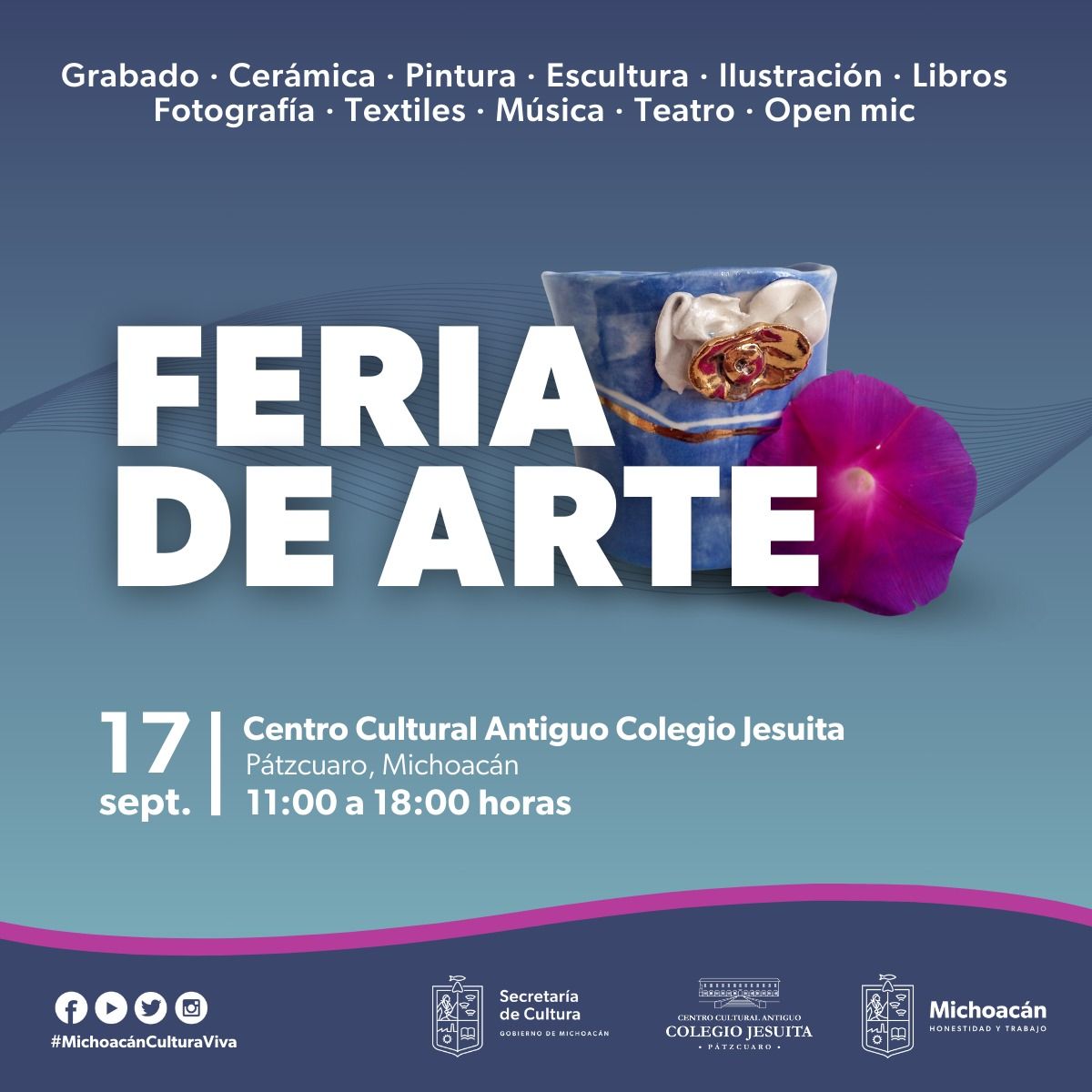 ¿Sin planes para este domingo?, visita la Feria de Arte en Pátzcuaro