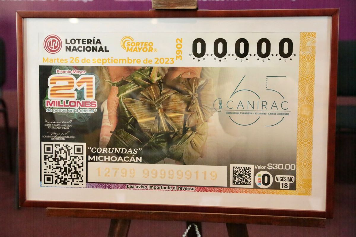 Devela Bedolla Billete de Lotería conmemorativo a "Las Corundas”