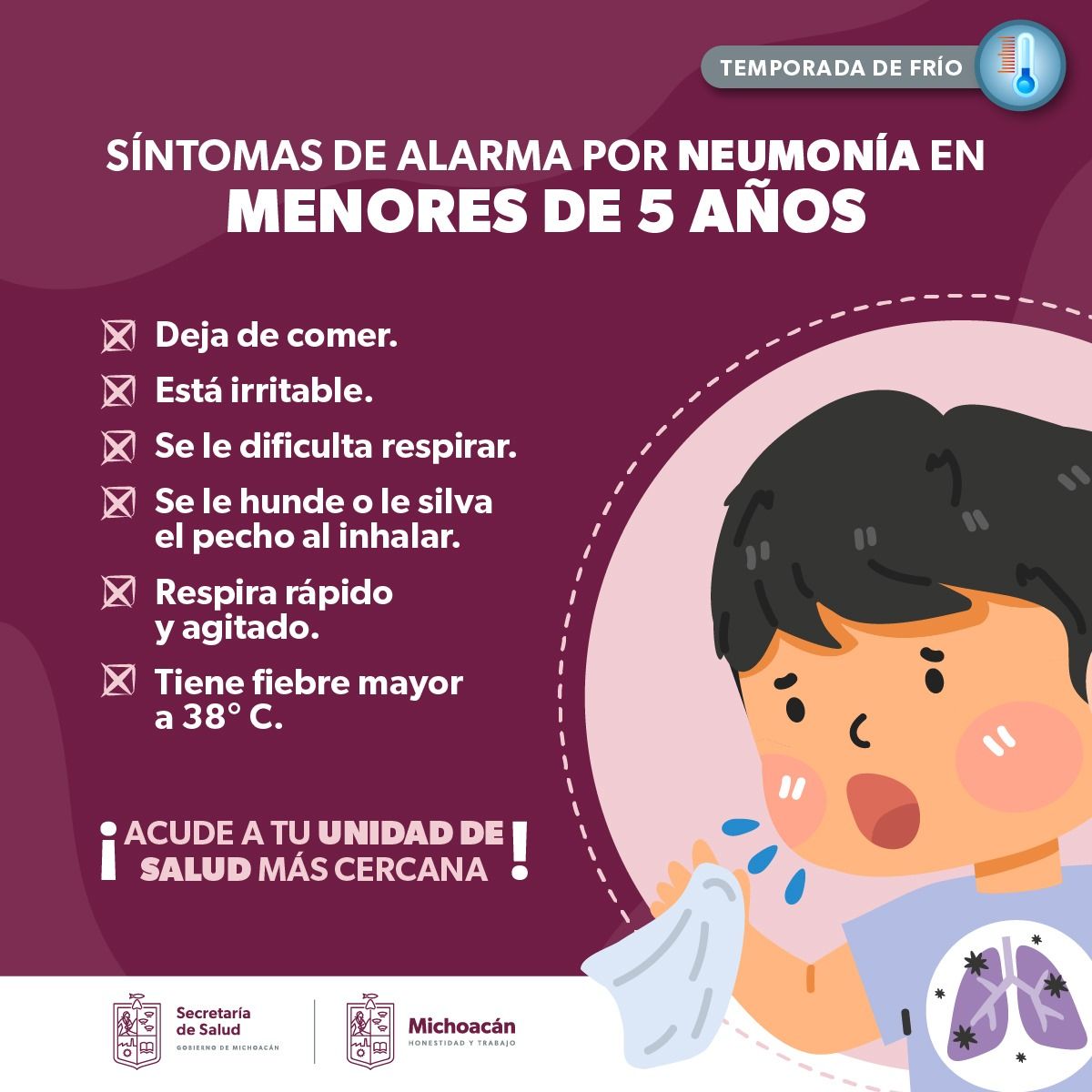 Recomienda SSM medidas para prevenir la neumonía