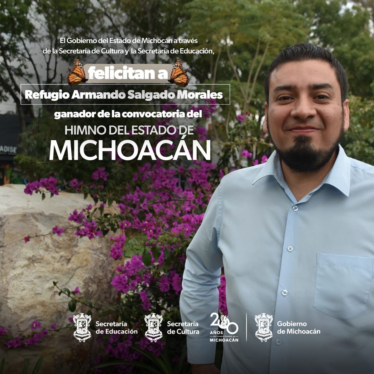 Gana Armando Salgado Morales certamen del Himno de Michoacán