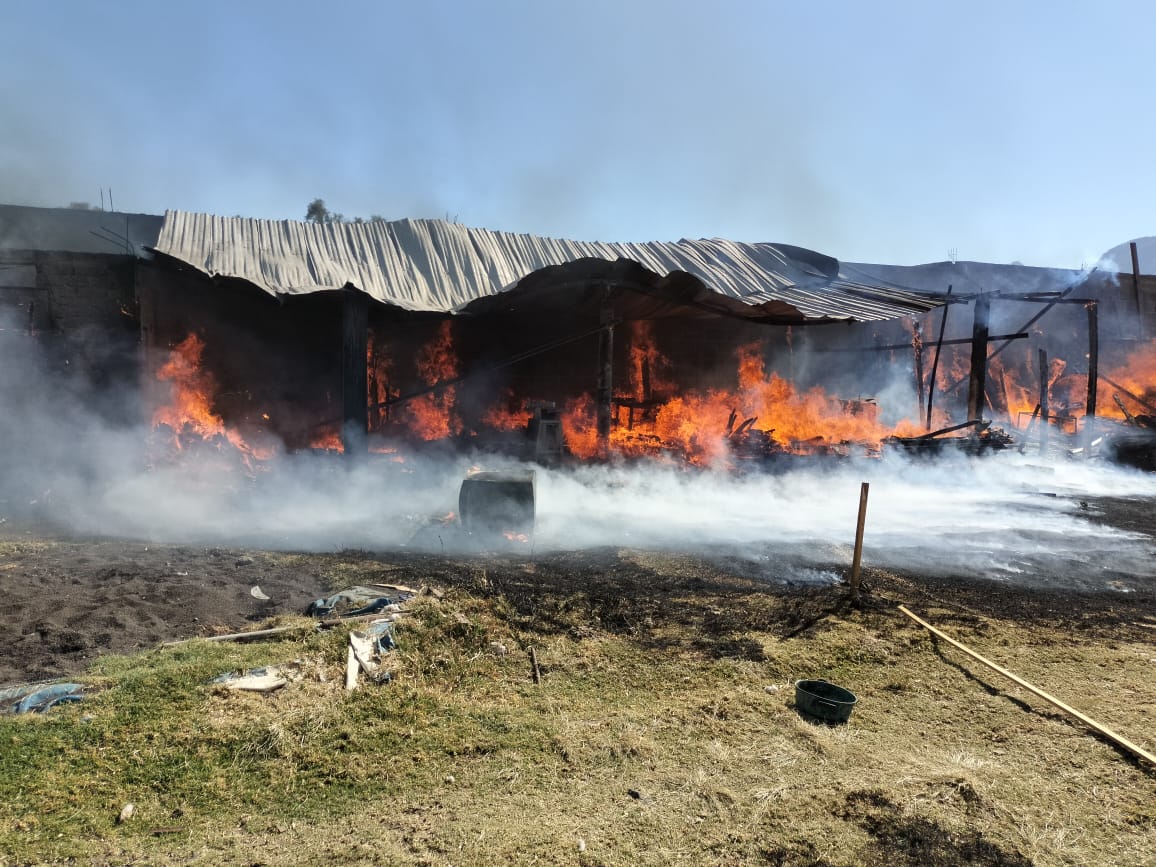 Incendio deja pérdidas materiales en la comunidad El Zapote