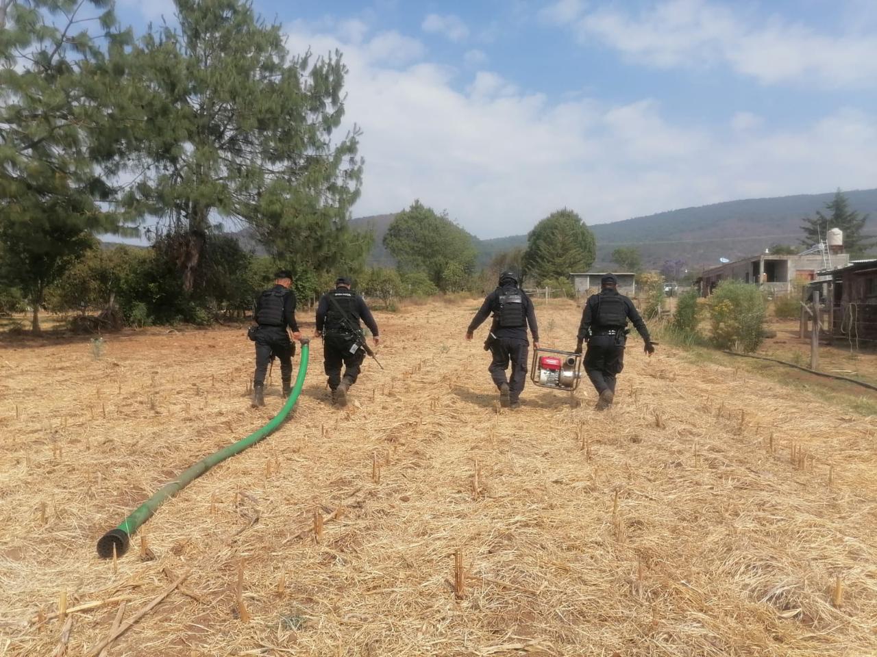 Aseguran en Erongarícuaro 2 bombas para huachicolear agua del lago de Pátzcuaro