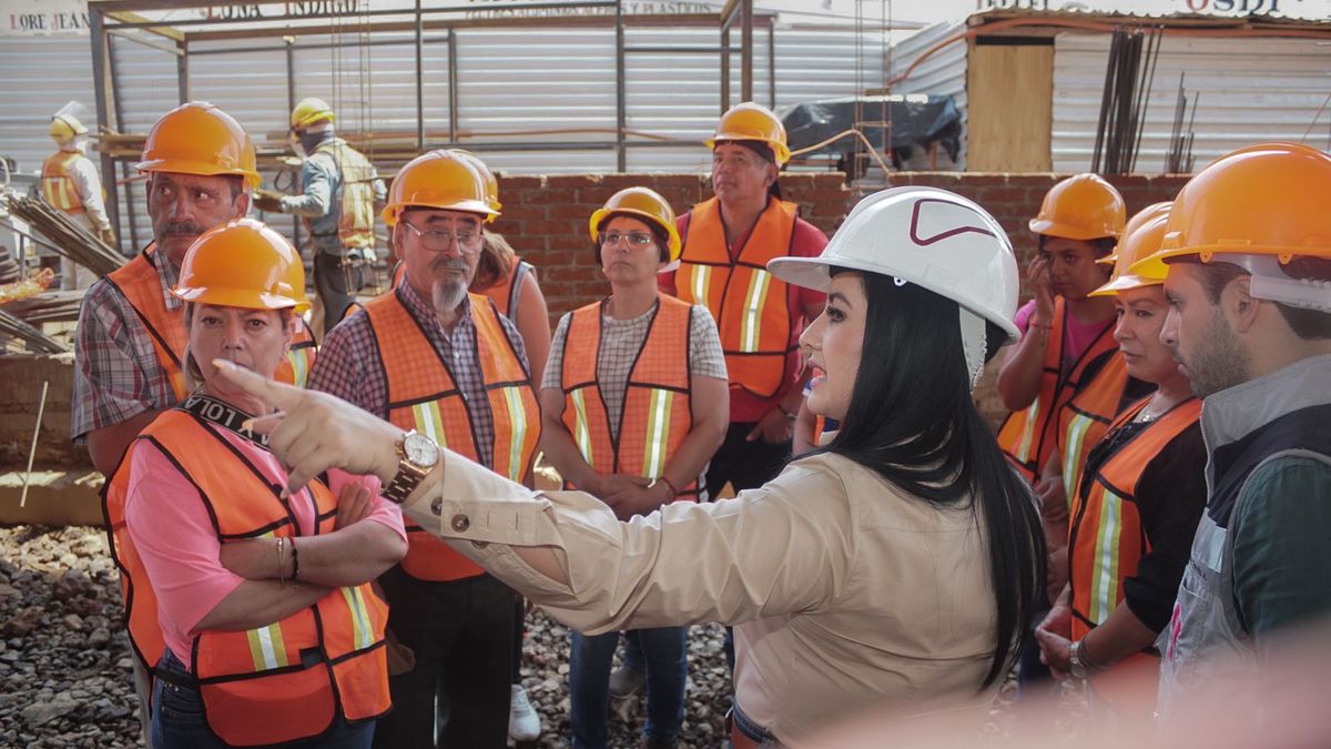 Gladyz Butanda supervisa avances del Mercado Municipal de Pátzcuaro