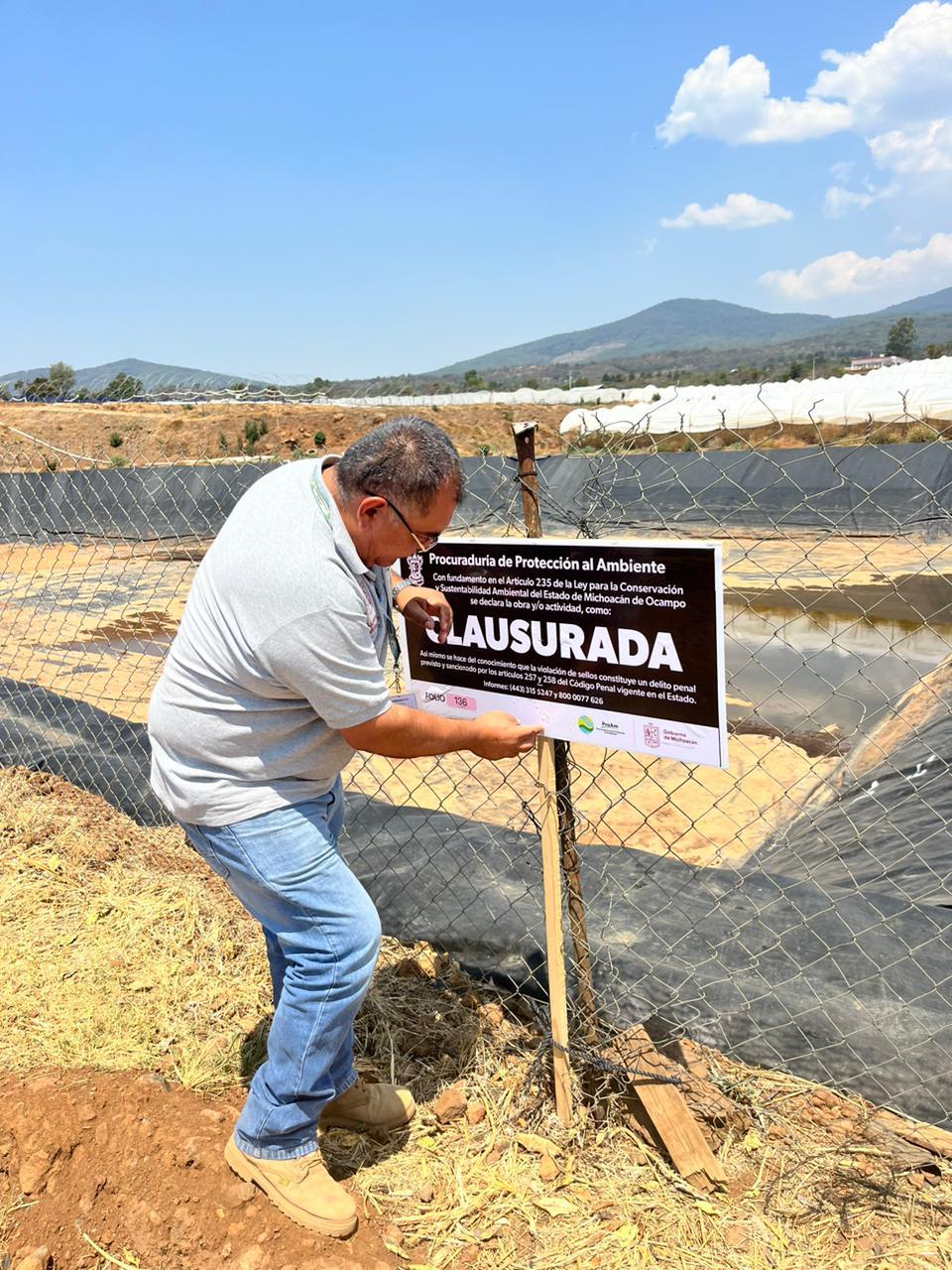 Clausuran olla de agua en Erongarícuaro identificada por el Guardián Forestal