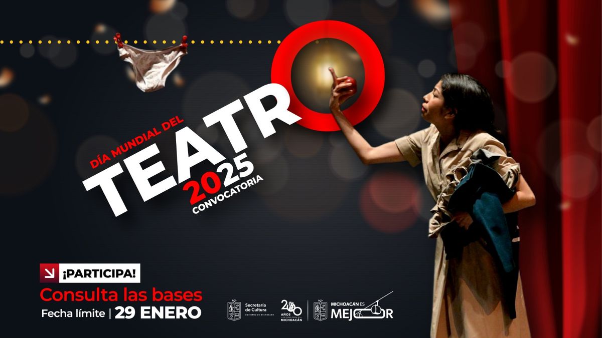 Anuncia Secum convocatoria por el Día Mundial del Teatro 2025