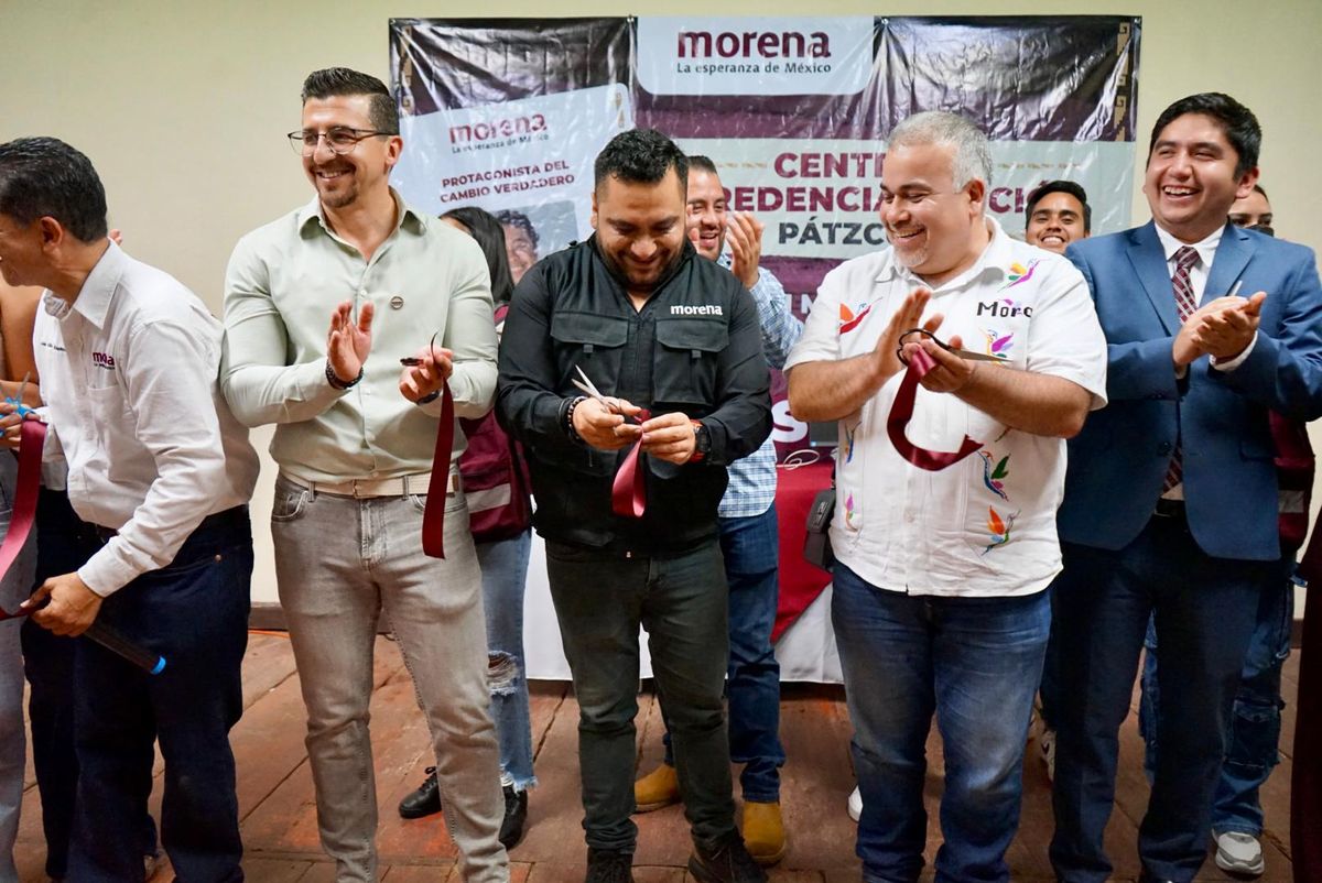 Toño Mendoza inaugura Centro de Afiliación y Credencialización de Morena en Pátzcuaro