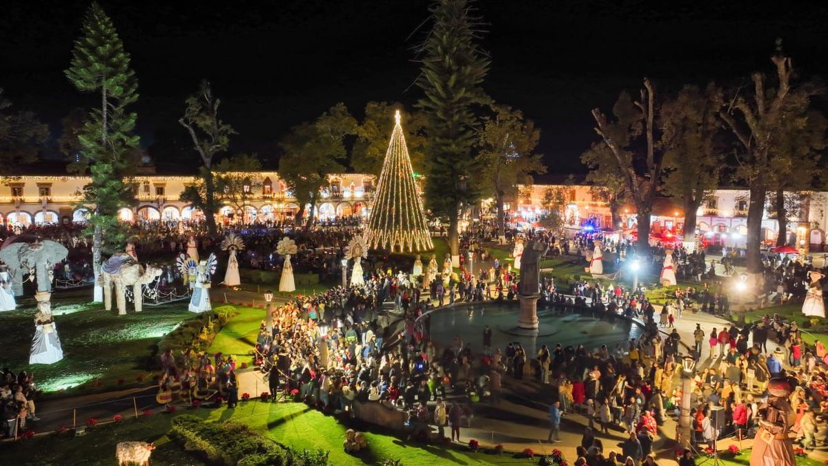Nacimiento y árbol monumental ya iluminan la magia de la Navidad en Pátzcuaro: Sectur
