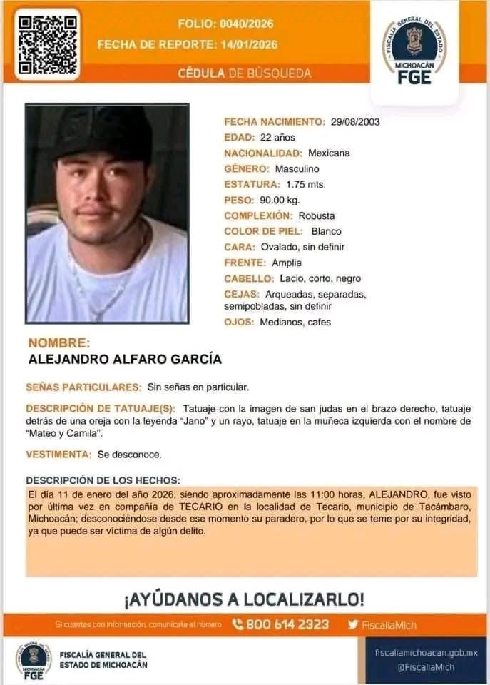 Desaparecen cuatro jóvenes de la localidad de Tecario