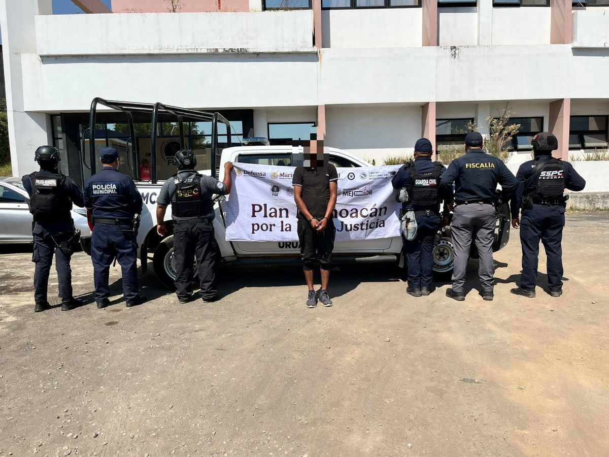 Albañil detenido por la GC en poder de droga en Uruapan