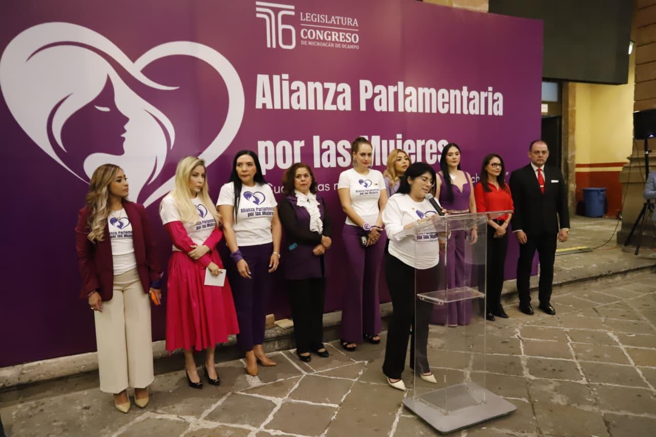 Diputadas de diferentes fuerzas políticas de la 76 Legislatura conformaron Alianza en pro de mujeres michoacanas