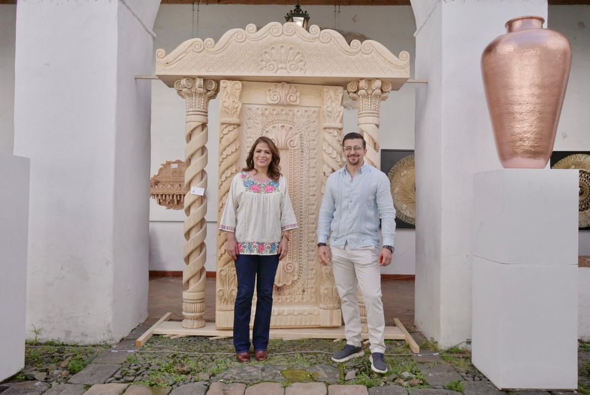 Fabiola Alanís y Toño Mendoza promueven al sector artesanal y llaman a visitar el Tianguis de Domingo de Ramos en Uruapan