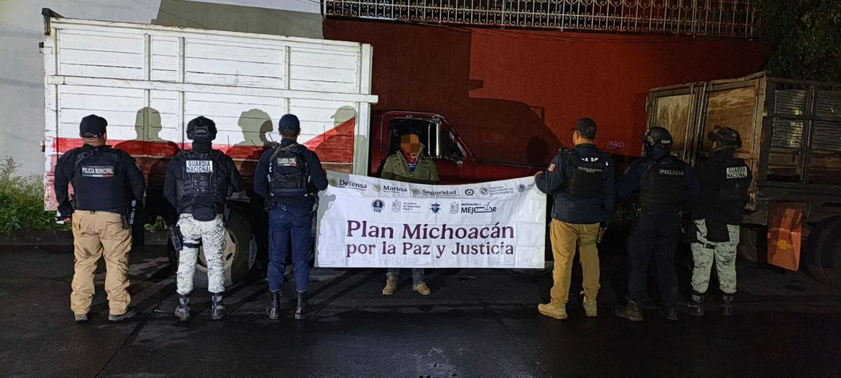 GC captura a “talamontes” y asegura tres camionetas con madera