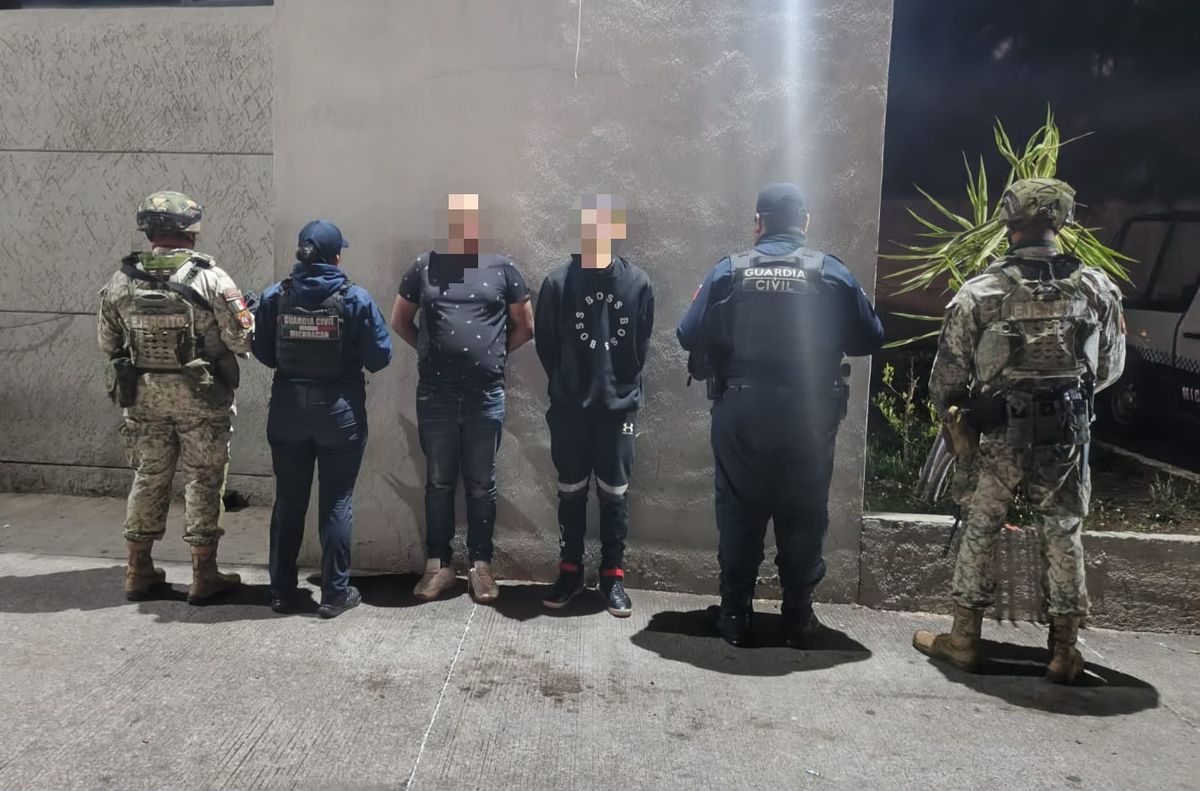 SSP y Defensa detienen a dos hombres en posesión de droga en Erongarícuaro