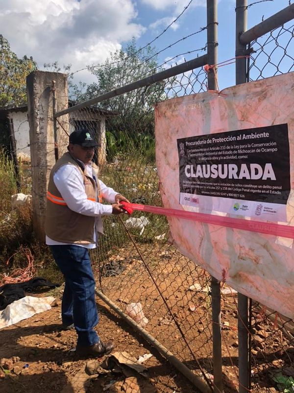 Clausura Proam basurero municipal de Erongarícuaro