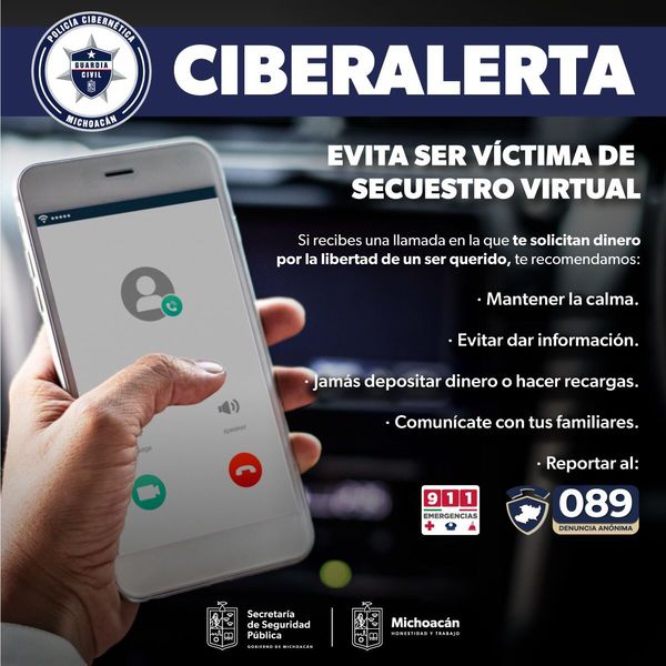 SSP emite recomendaciones para evitar ser víctima de secuestro virtual
