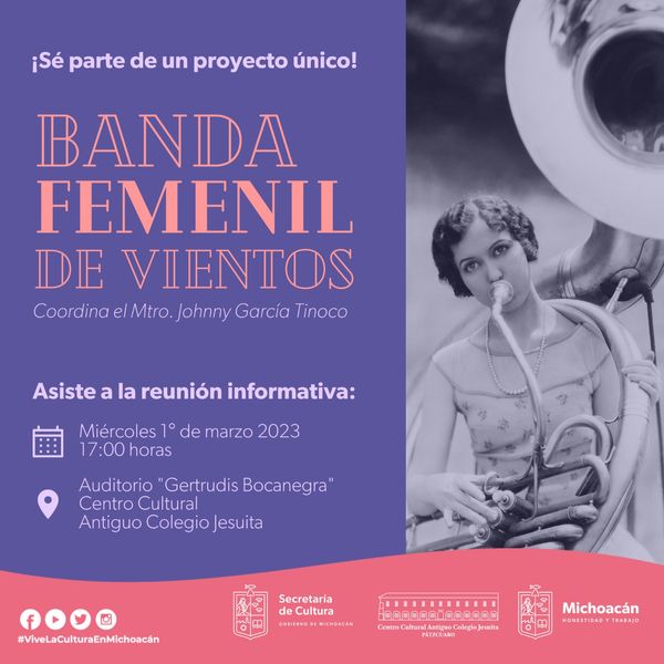 Invita Secum a ser parte de la Banda Femenil de Vientos