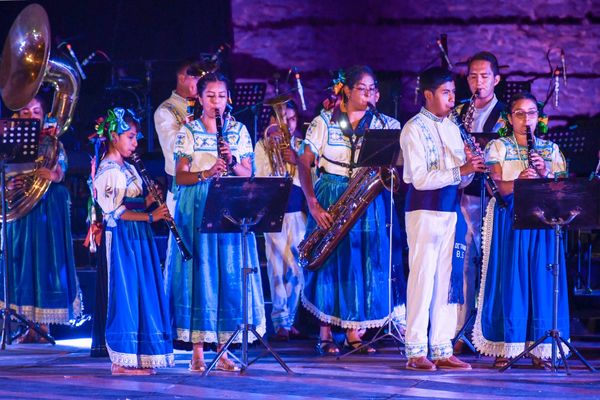 Banda Sinfónica Juvenil Músicos de Tiríndaro, presente en la k´uínchekua 2023