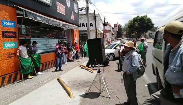 FNLS se manifiesta en Pátzcuaro