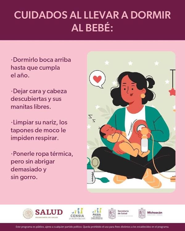 Reduce la muerte súbita en menores de un año con estas recomendaciones