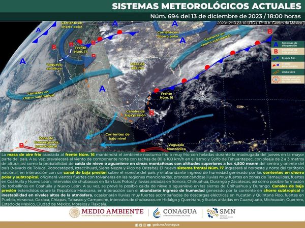 Continuarán heladas este jueves 14 de diciembre en Michoacán: PC