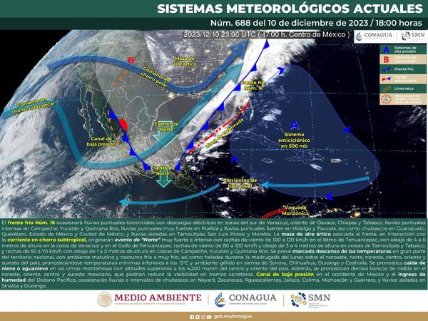 Este lunes, prevén temperaturas de entre 0 a 5 grados y lluvias, pide PC extremar precauciones