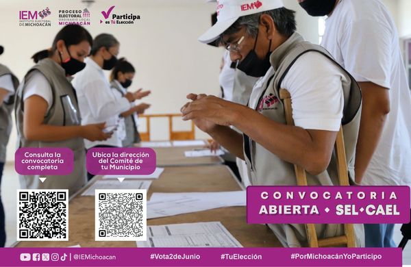 ¿Quieres trabajar? El IEMICH lanza convocatoria para contratar capacitadores electorales