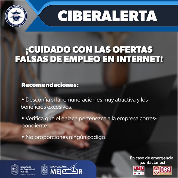 SSP emite ciberalerta por ofertas de trabajo falsas; conoce cómo identificarlas