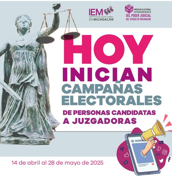 Inician campañas electorales de las personas juzgadoras
del Poder Judicial de Michoacán