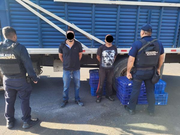 Detienen a 2 por robo de fruta