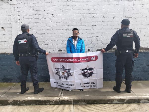 Detienen a presunto extorsionador en Pátzcuaro