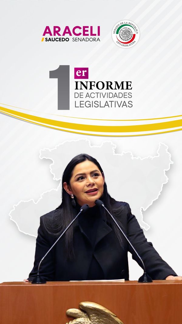 Araceli Saucedo presentará informe legislativo