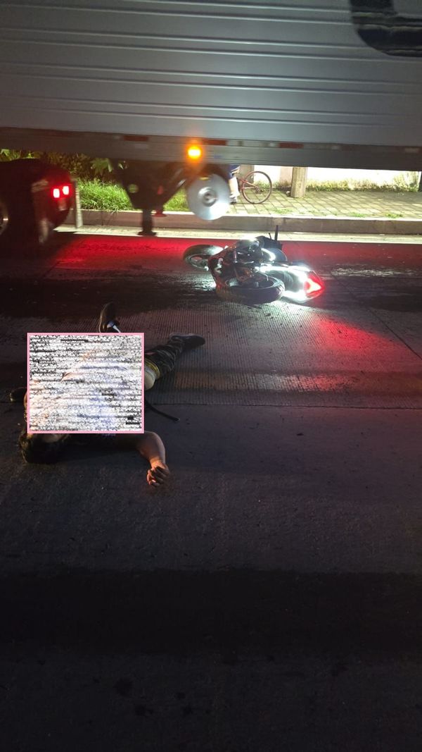 Fallece motociclista en accidente vial