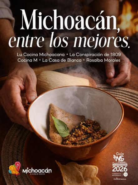 Son 5 las michoacanas reconocidas en la Guía México Gastronómico 2026: Sectur