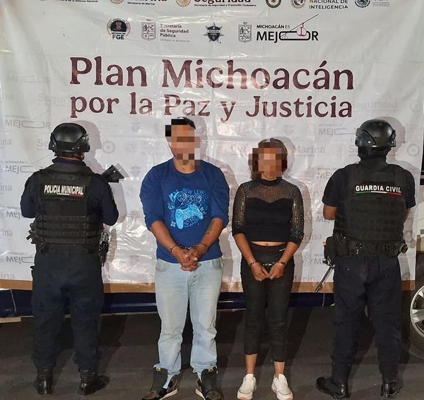 Con droga es detenida pareja en Jacona por la Guardia Civil