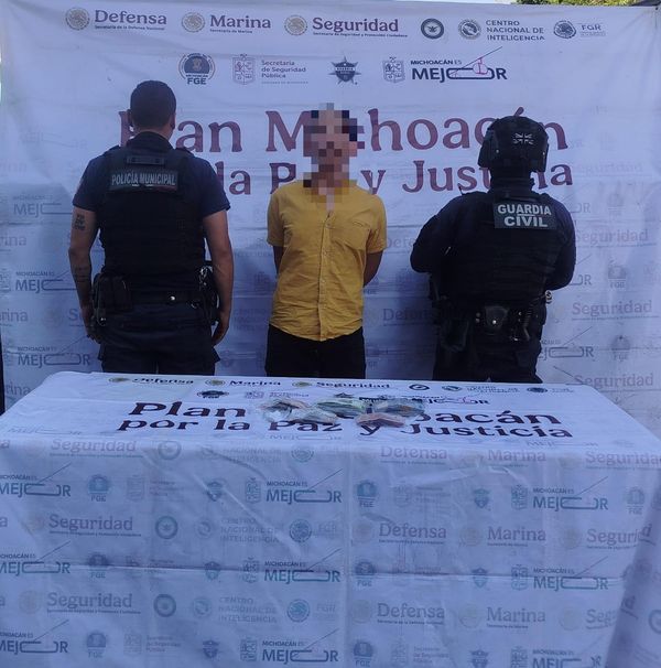 Detiene Guardia Civil a presunto asaltante de comercios en Jacona; le aseguran más de 53 mil pesos