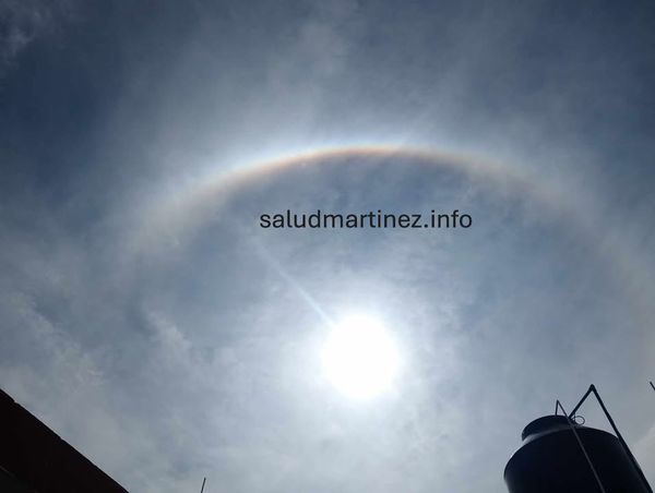 Hermoso halo solar en Pátzcuaro